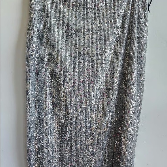 Dresses & Skirts - Silver Sequin Women's Skirt - Sparkling Evening Wear